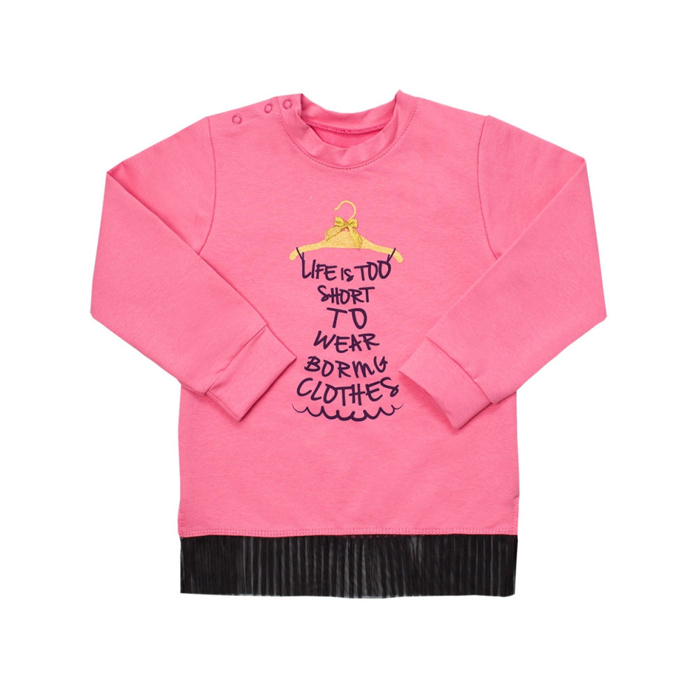 Светр дитячий для дівчинки GABBI DG-19-06 Весняний розсип Рожевий на зріст 86 (11602)