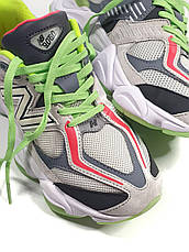 Чоловічі кросівки New Balance 9060 DTLR Glow Grey Green Red Black U9060DGG, фото 6