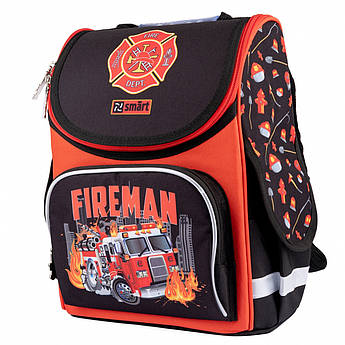 Рюкзак шкільний ортопедичний, каркасний, «1 Вересня Smart» PG-11 "Fireman" 559015