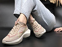 Найк Виста Лайт Женские кроссовки весна лето бежевые Nike Vista Lite Обувь женская бежевая текстиль