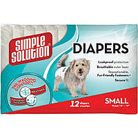 Гигиенические подгузники для животных Simple Solution Disposable Diapers Small, 12 шт