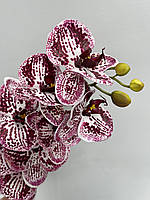 Орхидея ветка латексная бордовая искусственная премиум