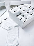Високі чоловічі Шкарпетки Nike / найк - Білі - Подарунковий набір у коробці 30 пар, фото 2