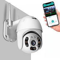 Уличная поворотная IP камера видеонаблюдения CAMERA CAM 6 с Wi-Fi / Камера со слежением за объектом 360°