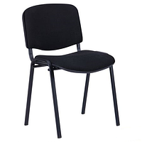 Простий стілець для офісу штабельований iso Ізо чорний А-01 AMF для персоналу, відвідувачів, семінарів