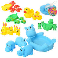 Набір гумових іграшок для ванної Звірята 4шт. 522-3-4