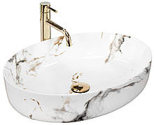 Умивальник REA Queen Білий Carrara REA-U1232
