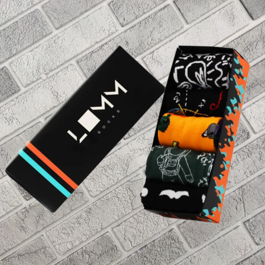 НАБІР ШКАРПЕТОК ONE SIZE ДЕМІСЕЗОННІ ВИСОКА ГУМКА У ПОДАРУНОЧНІЙ КОРОБЦІ (5 ПАР) №106 ROZUMNIK 30033677, фото 1