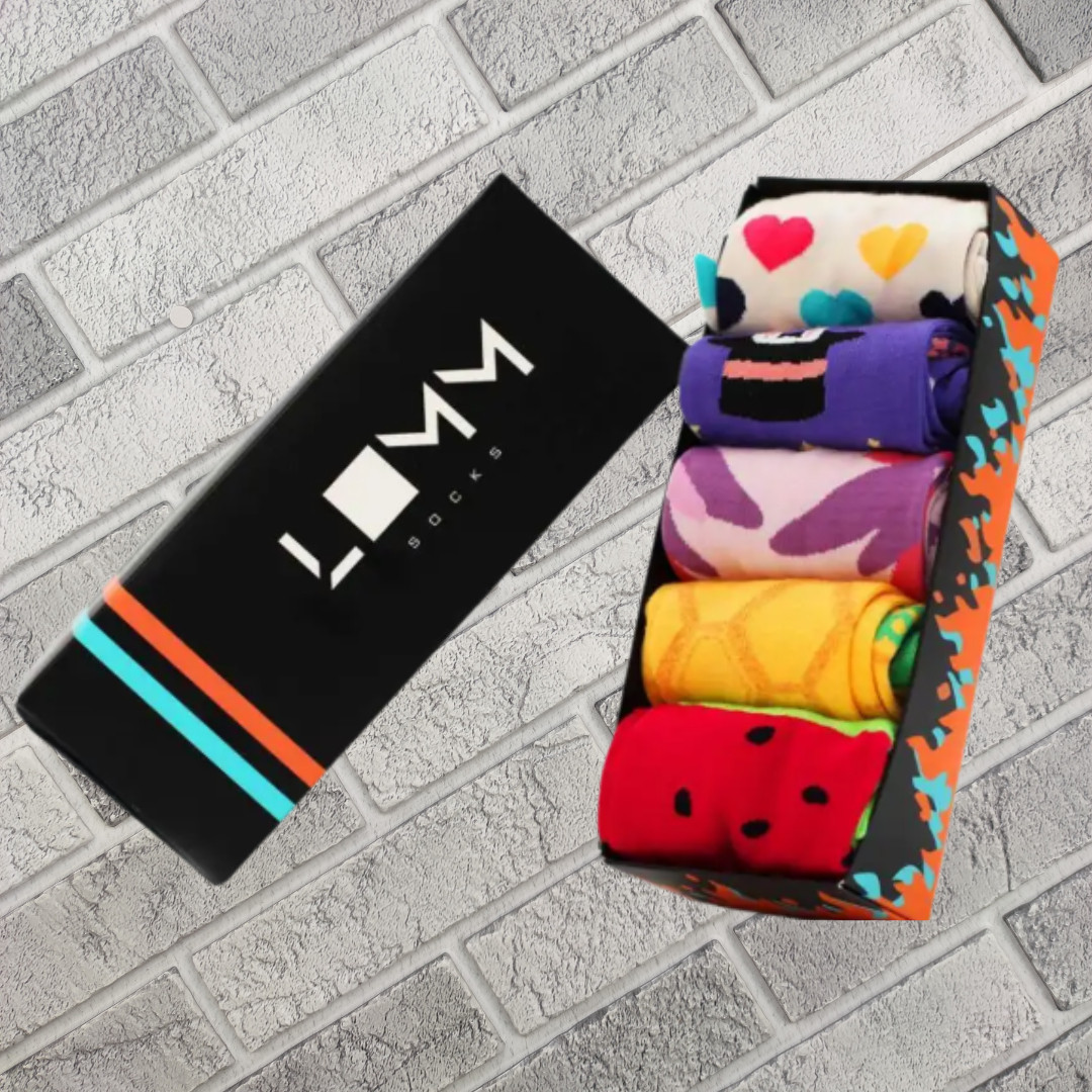 НАБІР ШКАРПЕТОК ONE SIZE ДЕМІСЕЗОННІ ВИСОКА ГУМКА У ПОДАРУНОЧНІЙ КОРОБЦІ (5 ПАР) №109 YASKRAVIY 30033680, фото 1