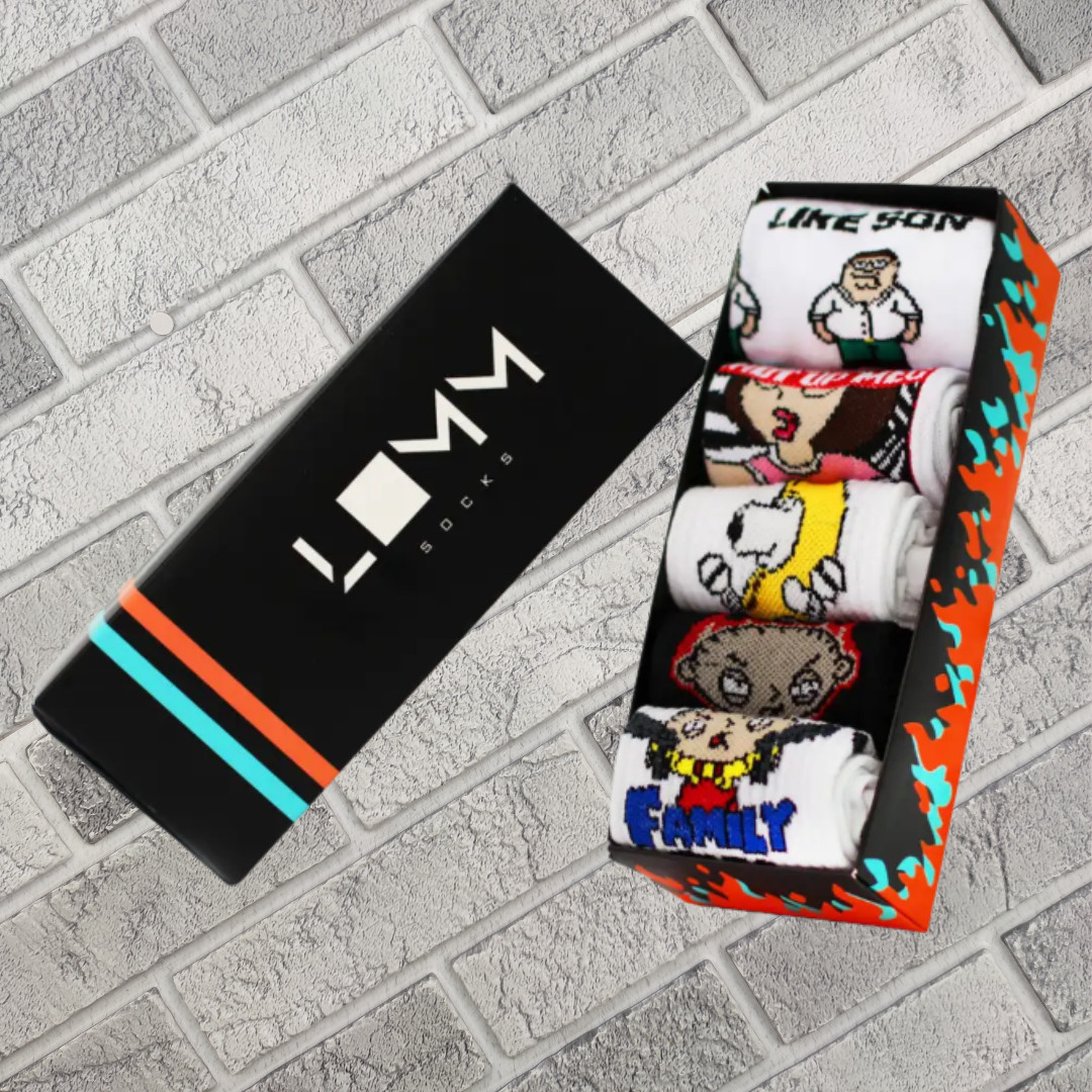 НАБІР ШКАРПЕТОК ONE SIZE ДЕМІСЕЗОННІ ВИСОКА ГУМКА У ПОДАРУНКОВУ КОРОБКУ (5 ПАР) №85 GRIFINI 30033683, фото 1