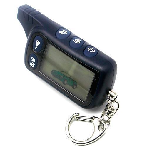 Брелок з ЖК-дисплеєм для сигналізації Tomahawk TZ-9010, 5-кнопковий, двосторонній зв'язок, живлення AAA