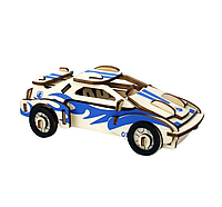 Декоративная деревьяная игрушка-пазл 3D "Машинка для гонок"