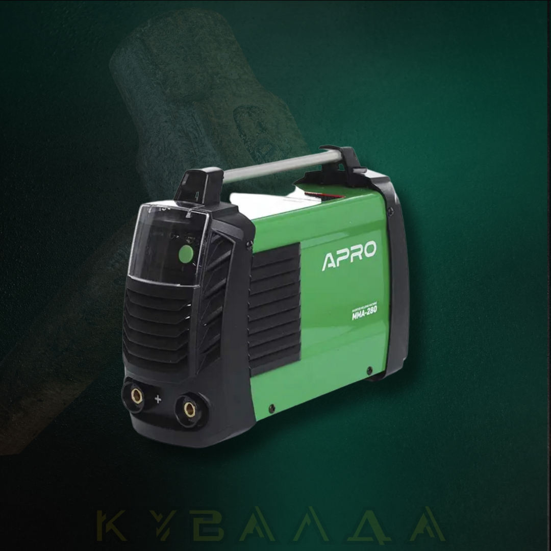 APRO Зварювальний апарат інверторний MMA-280 K 20-280 А ел.5 мм 2.5+1.5 м кейс