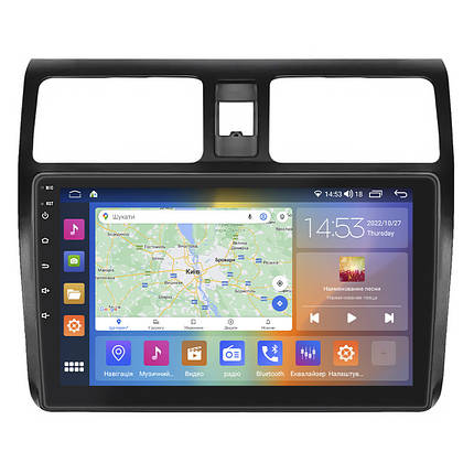 Штатна магнітола Lesko для Suzuki Swift III 2004-2011 IPS 10" 4/64Gb CarPlay 4G Wi-Fi GPS Prime Сузукі, фото 1