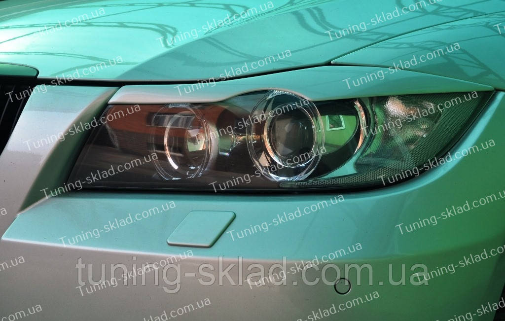 Вії БМВ Е90 (накладки на передні фари BMW E90), фото 1