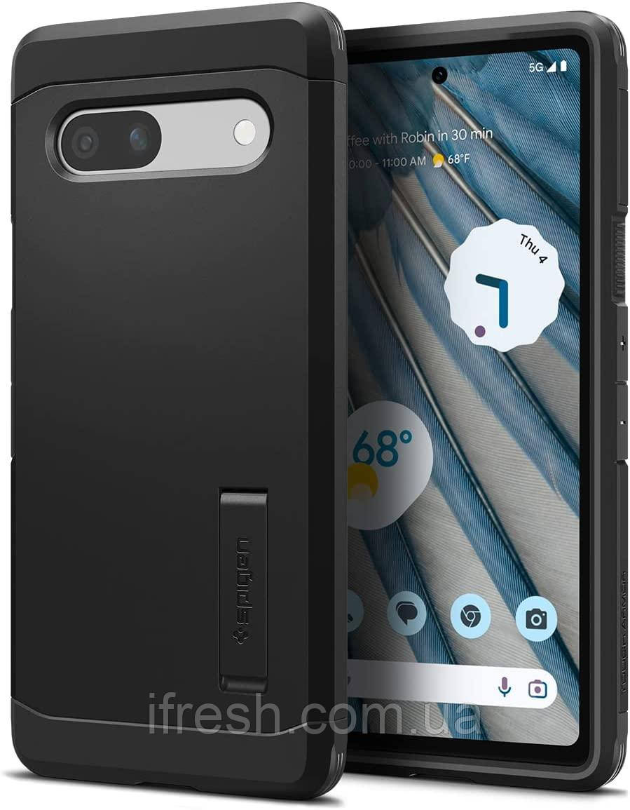 Чохол Spigen для Google Pixel 7a - Tough Armor, Black (ACS05819)