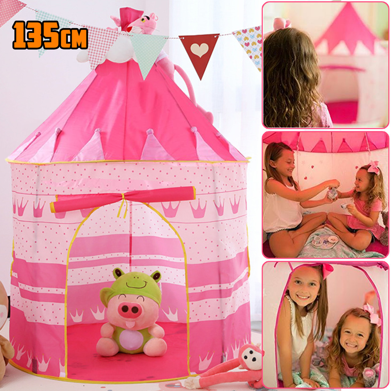 Дитячий ігровий намет Kids Tent Princess House ігровий Замок-шатер для малюків, для гри вдома та на вулиці