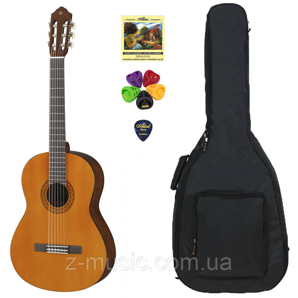 Гитара классическая Yamaha C40 (чехол, копилка, медиатор, струна) - фото 1 - id-p715896056