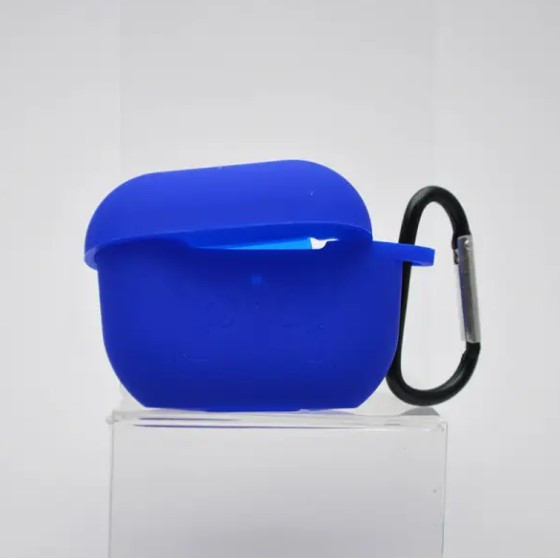 Чохол накладка з карабіном Silicon Case для AirPods 3 Dark Blue