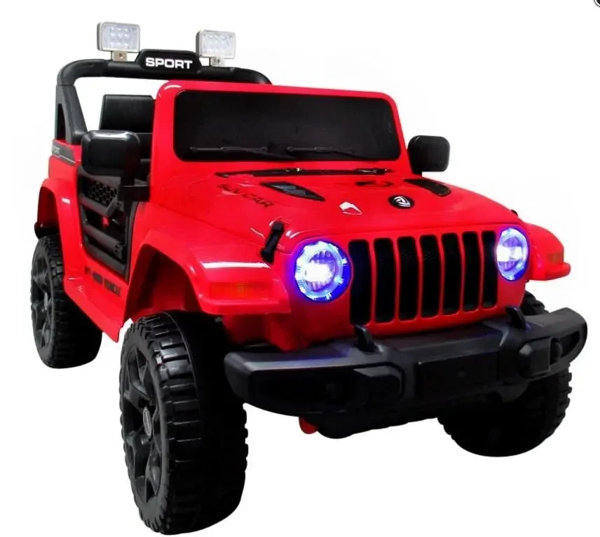Дитячий автомобіль Великий Jeep HAMER X10 червоний, 2 двигуни BIKE