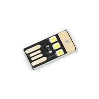 Фонарик USB 3 LED белый холодный черная плата V2