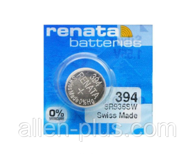 Батарейка Renata 394 Silver Oxide (SR936SW), 1.55V, оксид срібла