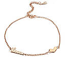 Жіночий браслет на ногу з нержавіючої медичної сталі "Серце любові", фото 2