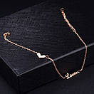 Жіночий браслет на ногу з нержавіючої медичної сталі "Серце любові", фото 3