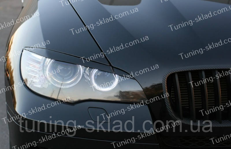 Вії на фари BMW X6 E71 (накладки на передні фари БМВ Х6 Е71), фото 1