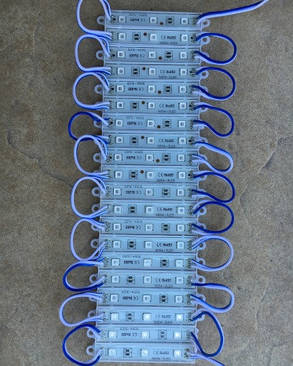 Світлодіодний модуль SMD 5054 3 світлодіода 120* синій IP65 Код.58687, фото 4