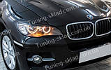 Вії на фари BMW X6 E71 (накладки на передні фари БМВ Х6 Е71), фото 4