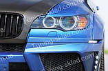 Вії на фари BMW X6 E71 (накладки на передні фари БМВ Х6 Е71), фото 7