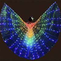Крылья бабочки с палками светодиодные для выступления взрослые Взрослые 155 см - 175 см Хіт продажу!