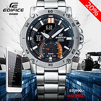 Японський смарт-годинник Casio Edifice ECB-20D-1ACR, Bluetooth, синхронізація, світовий час, секундомір, таймер