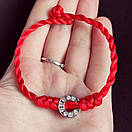 Червона нитка на руку оберіг "All Dreams" з буквою С, фото 2