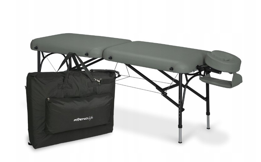 Масажний стіл Aveno Life сірий складаний алюмінієвий