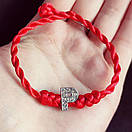 Червона нитка на руку оберіг "All Dreams" з буквою Р, фото 2