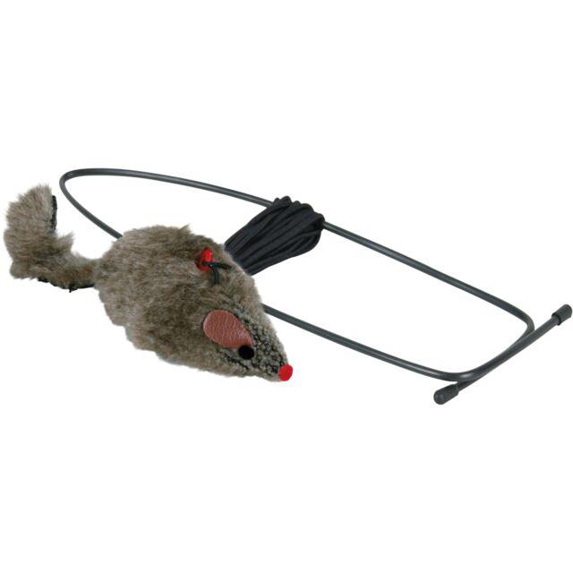 Trixie TX-4065 Плюшева миша з кріпленням на дверний отвір 8 см на гумці (1,9 м)