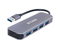 Концентратор D-Link (DUB-1340/D1A) USB 3.0 4-PORTS HUB WITH ONE