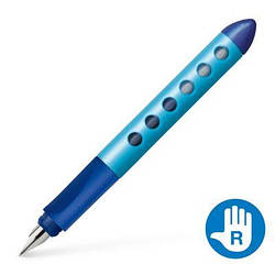 Ручка перова шкільна для правшів Faber-Castell Scribolino School, корпус блакитний, 149847