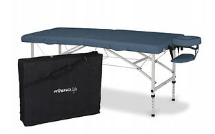 Масажний стіл Aveno Life синій складний алюмінієвий