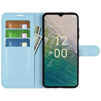 Чехол книжка Lichee для Nokia C32 голубой, фото 2