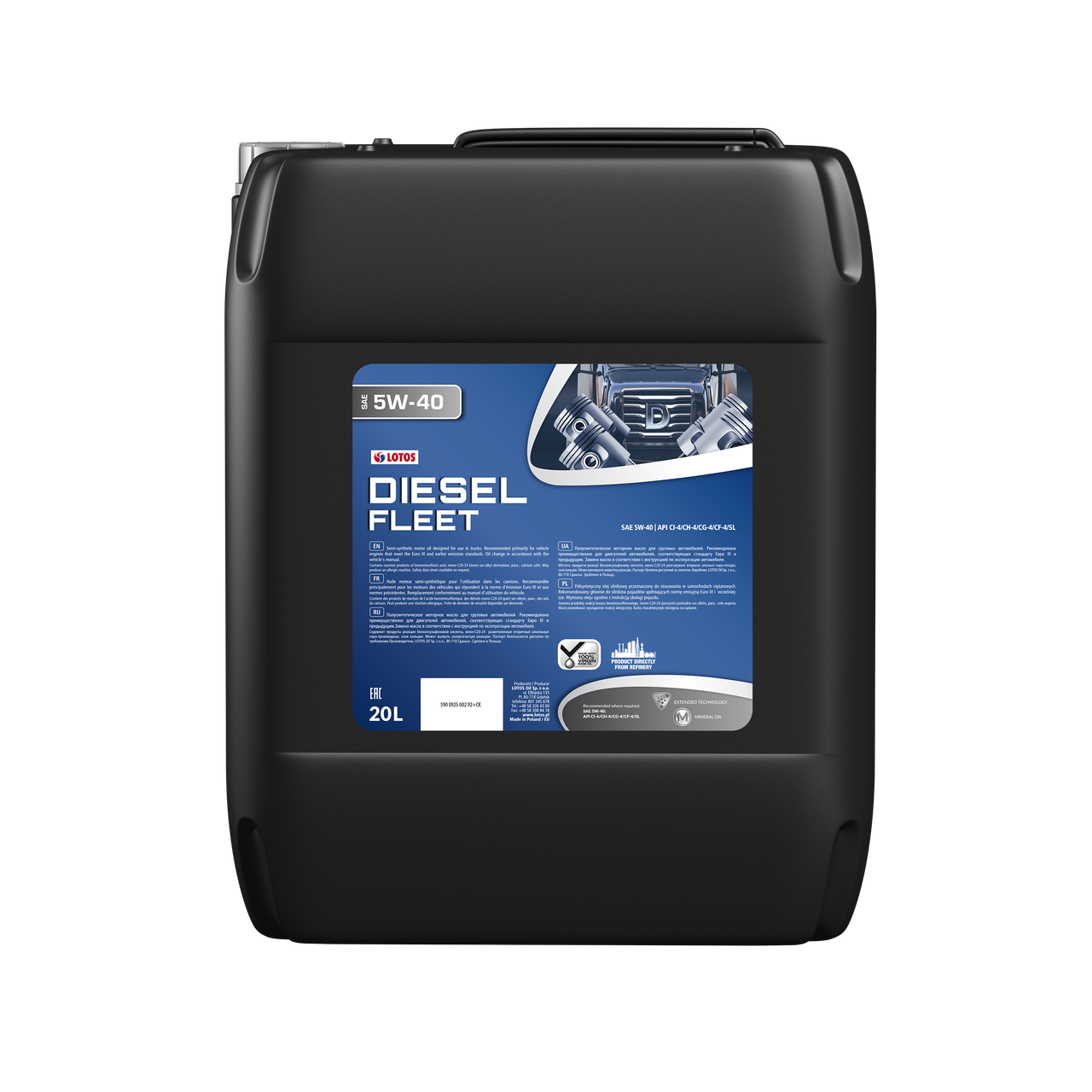 Олива моторна Diesel Fleet 5W-40 17 кг (WF-2L02B20-000) Lotos Oil