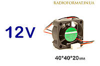 Вентилятор 40x40x20mm, DC12V, Sunon KD1204PKV1