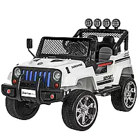 Детский электромобиль Джип Jeep Wrangler с пультом радиоуправления Bambi M 3237EBLR-1 Белый