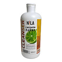 Засіб для зняття липкого шару Nila Cleanser, 500 мл лайм