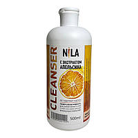 Засіб для зняття липкого шару Nila Cleanser, 500 мл апельсин