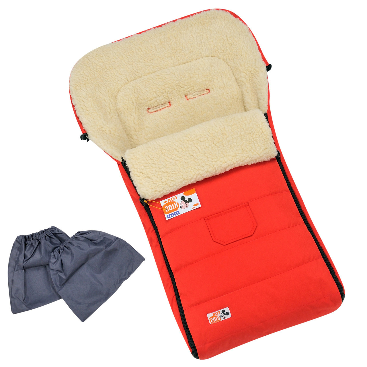 Зимовий конверт-чохол на овчині в коляску For Kids Mini 90*40 см чохол у люльку конверт на санки