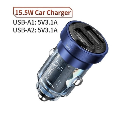 Зарядний пристрій в авто Toocki-WR03 15.5W 3.1А, фото 1