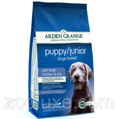Arden Grange Puppy/Junior Large Breed With Fresh Chicken & Rice 6 кг корм для цуценят Арден Гранж